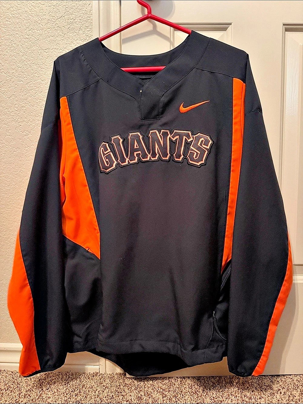 Nike San Francisco Giants Authentic Collection Batting Practice Pre-Game Raglan